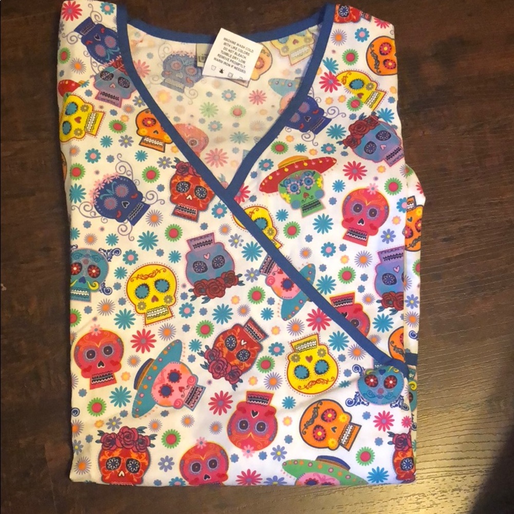 Halloween Scrub Top💀